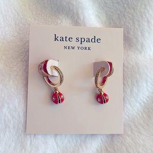 Kate spade ladybug huggie earrings